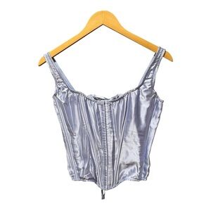 Purple Satin Corset Top Victoria Secret NWT